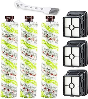 2306A,1785A Replacements Parts 3 Pack Multi Surface Pet Brush Roll 2306A and 3 Pack 1866 Vacuum Filter Compatible with Bissell CrossWave 1785 2306 2551 3888A Wet Dry Vacuum Cleaner