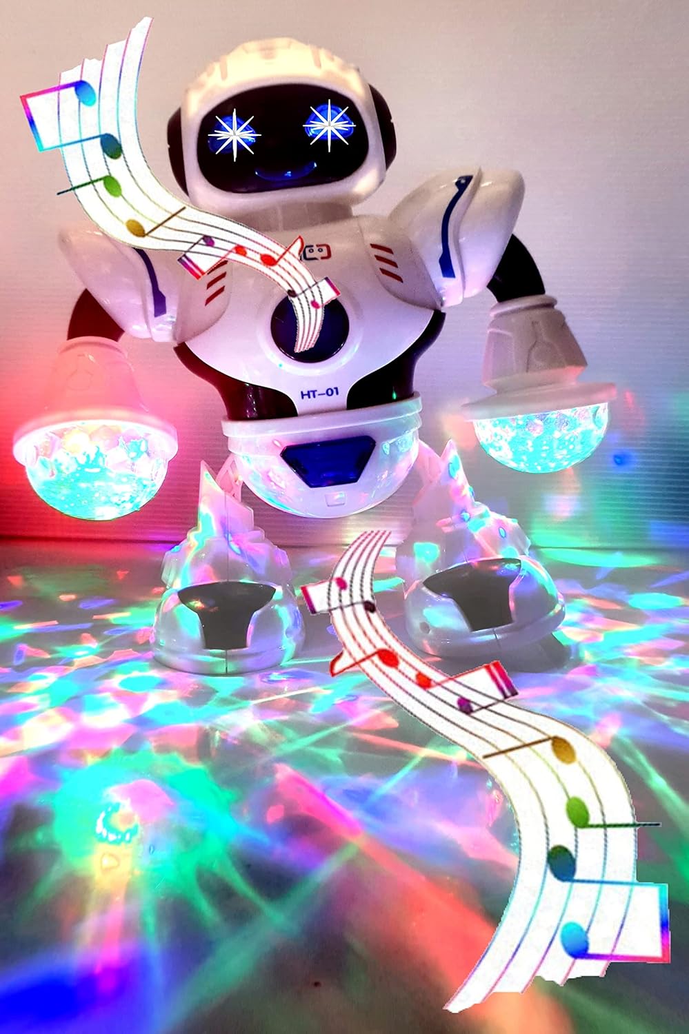 SynerZest Electronic Robot Dance Musical Kid's Toy, Robot Walk Dancing with Music