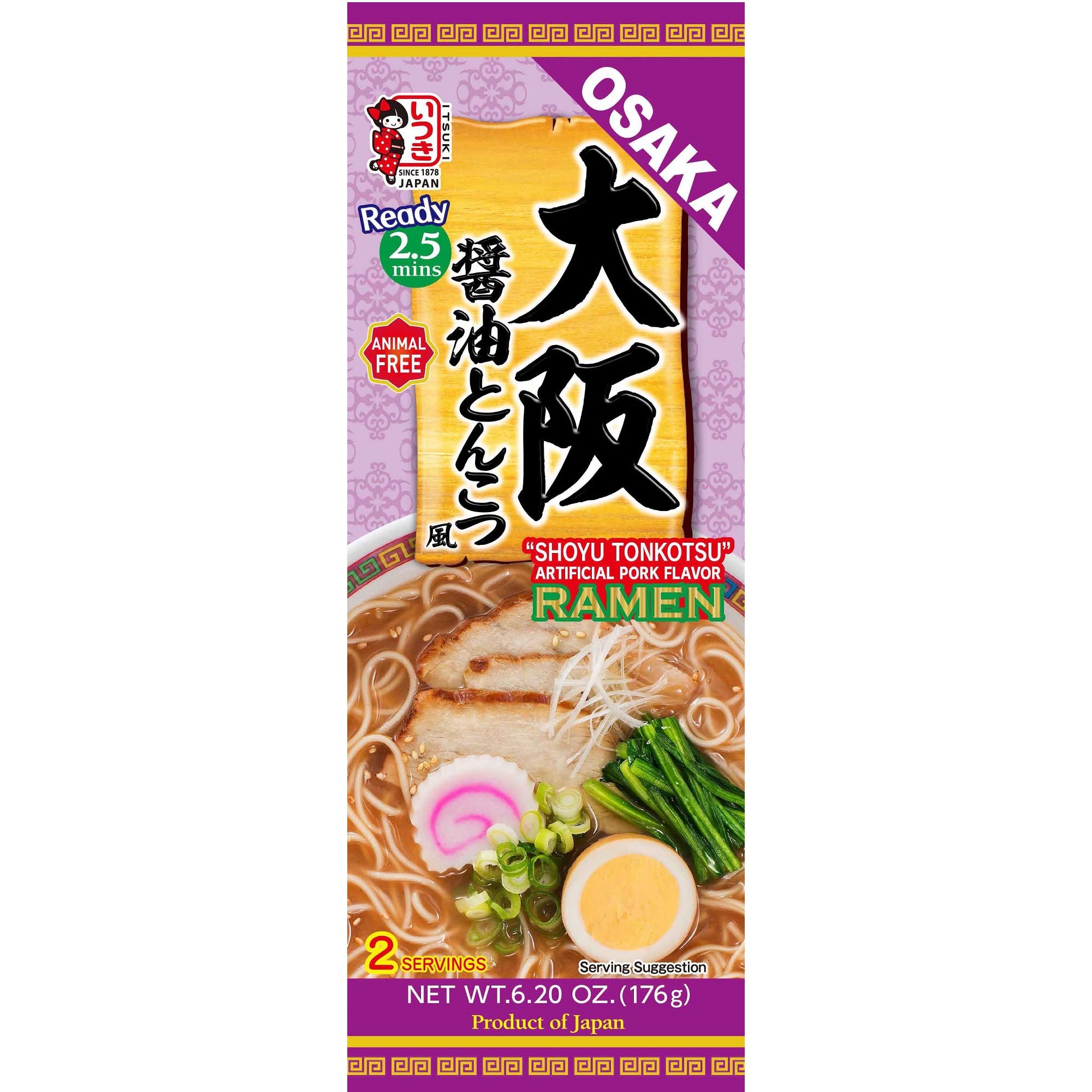 Itsuki Foods Osaka Shoyu Tonkotsu Pork Flavour Ramen 24 Servings