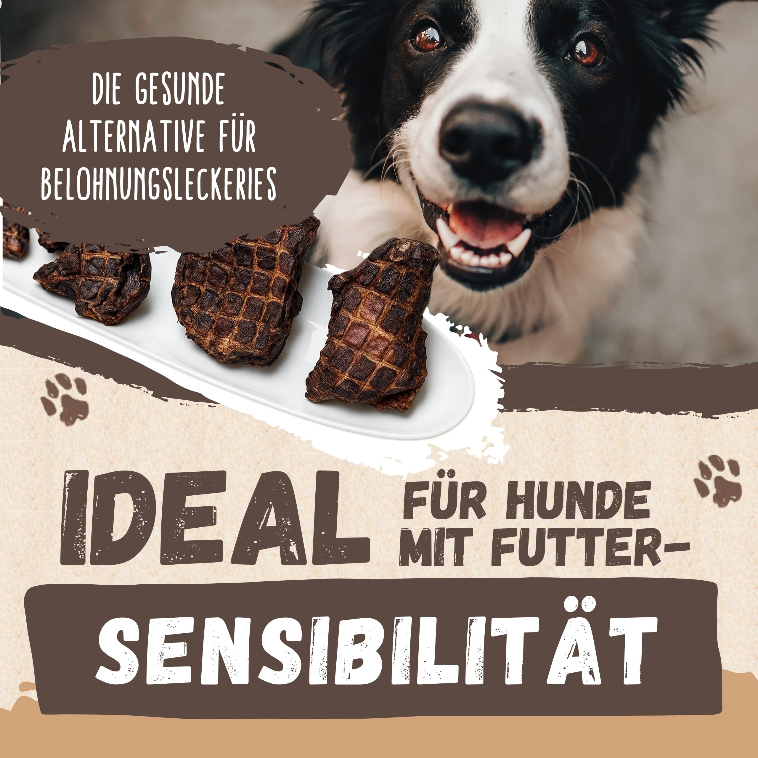 HappyPaw 1 kg di polmoni bovini (a cubetti) – 100% naturale per cani – ideale allenamento – asciugato delicatamente, ricco di proteine e basso contenuto di grassi – Snack senza additivi e senza