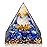 Hopeseed Orgone Pyramid for Positive Energy, Orgonite White Crystal&Lapis Lazuli Stone Healing Crystals Pyramid Set for Reduce Stress Chakra Reiki Healing Meditation Attracts Lucky