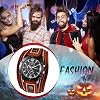 men's watches leather steampunk wristwatches: punk three eyes decorative analog quartz watches men wide multilayer genuine leather strap watches men