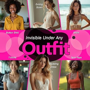 YESINDEED Nipple Covers - Hypoallergenic Silicone Pasties, Invisible Adhesive for Backless & Strapless, Bonus Mirror