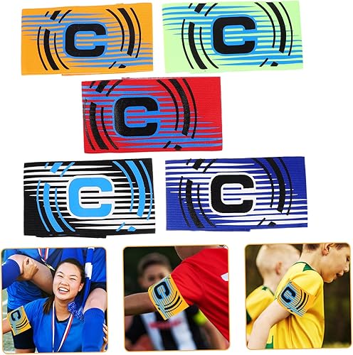 Kisangel Brazalete deportivo para capitanes de fútbol, pulsera de capitán de fútbol, brazalete de meta, banda de capitán deportivo, resistente al