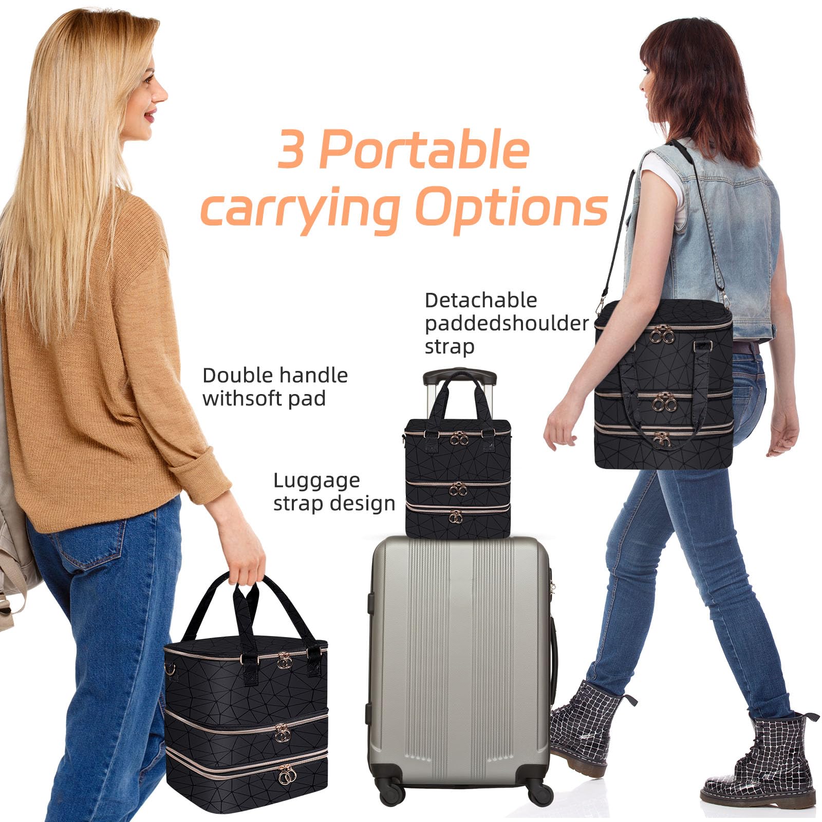 Organizer per smalto nero, 84 pezzi