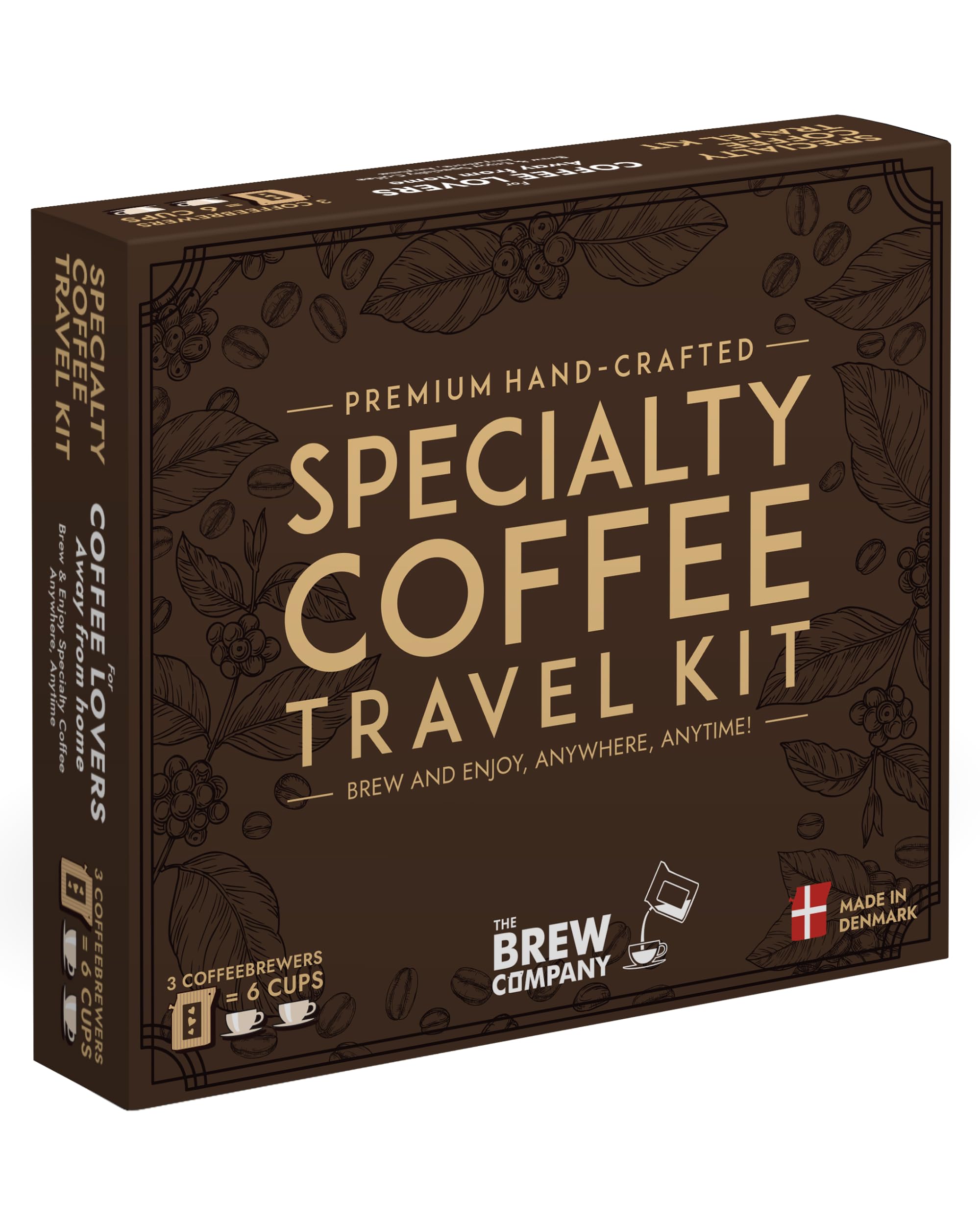 Specialty Coffee Travel Kit - Gift Set for Men & Women with 3 of the World’s Finest Single Estate Specialty & Organic Coffees | Brew & Enjoy Anytime, Anywhere | Hamper Style Letterbox Gift Idea