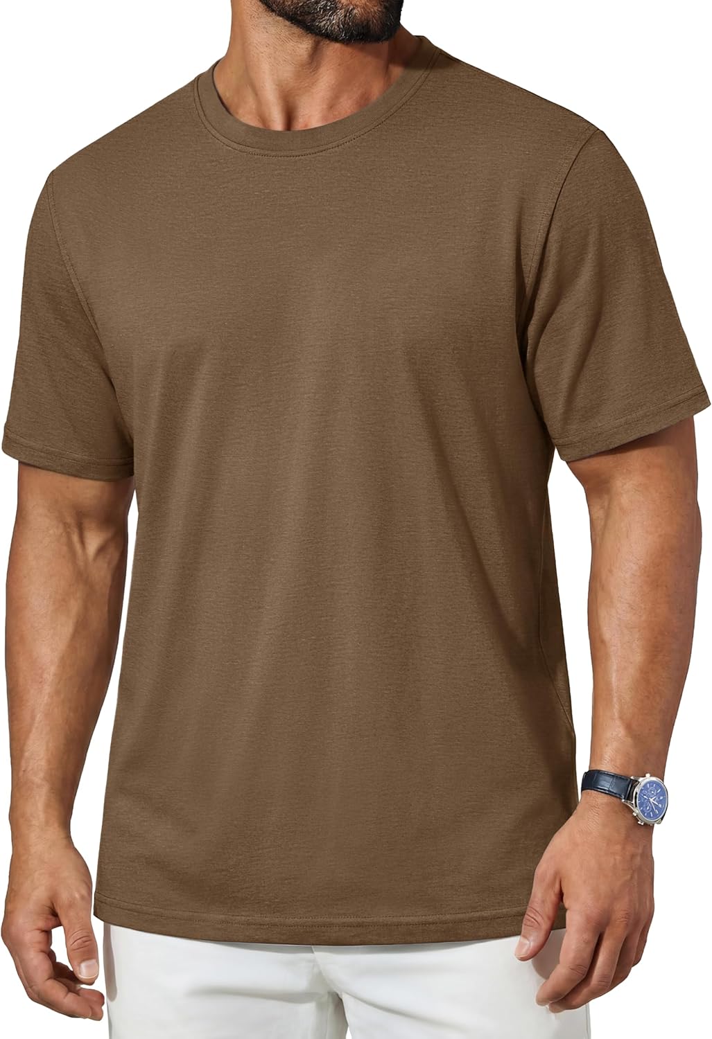 TACVASEN Men's T-Shirts Short Sleeve UPF50+ Mositure Wicking Shirts Lightweight Cooling Crew Neck Tshirt