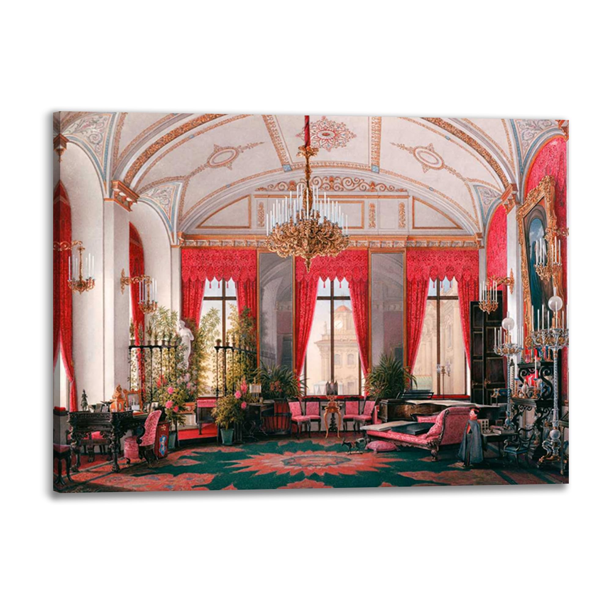 Toile avec cadre The Raspberry Study Winter Palace pour salon chic 80x60cm