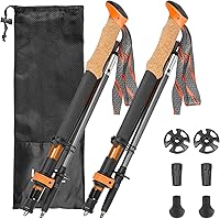 G2GO2GETHER Collapsible Trekking Poles: Lightweight Adjustable Hiking Walking Sticks for Men & Women, 8.8oz Compact Design