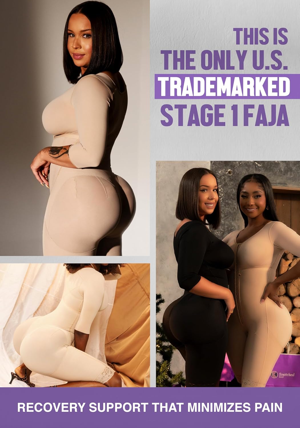 Snatched Body Fajas Colombianas | Faja Shapewear for Women with Sleeves | Stage 1 Faja Post Surgery BBL & Lipo 360 - Image 3