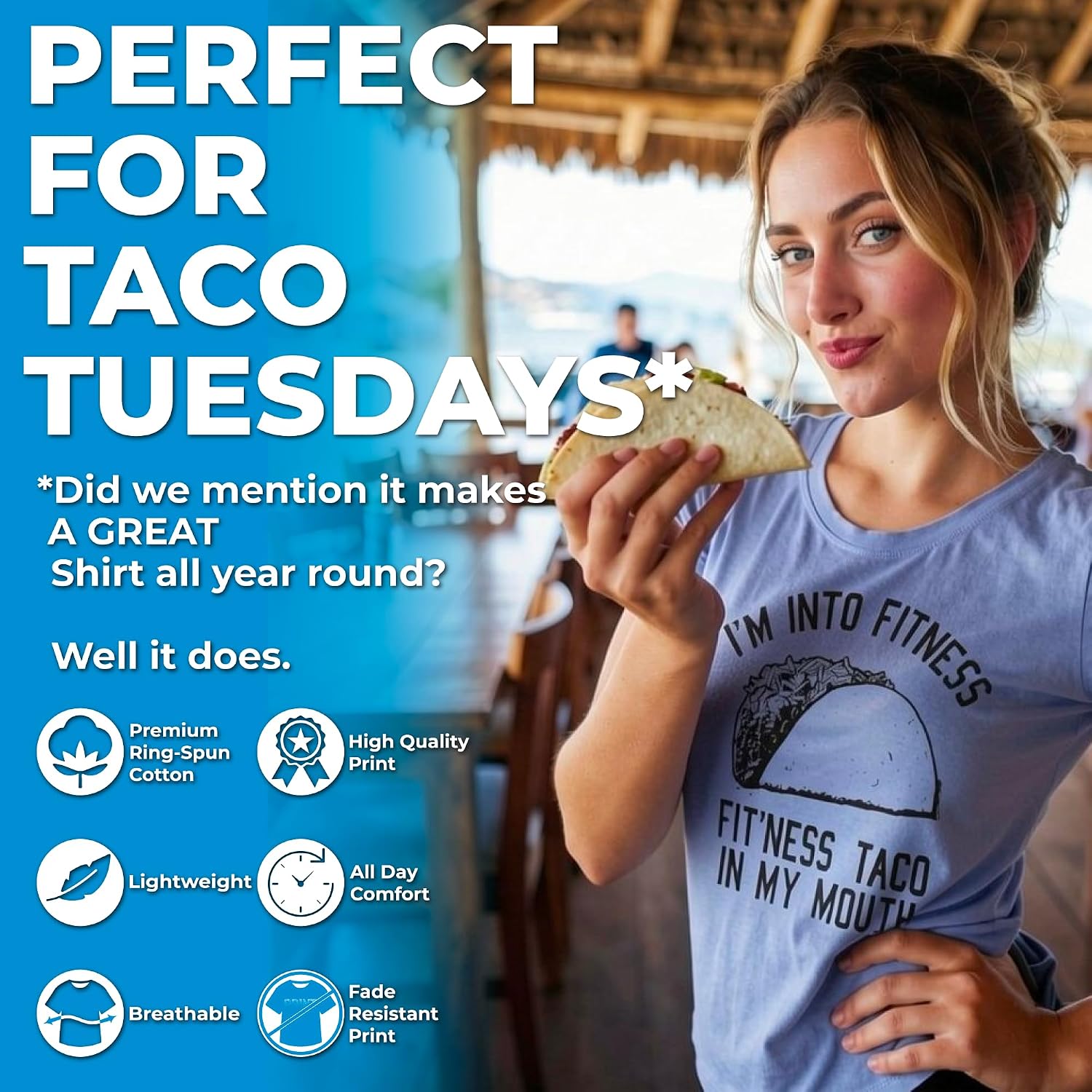 Womens I Wonder If Tacos Think About Me Too Funny Taco Tuesday Sarcastic Cool