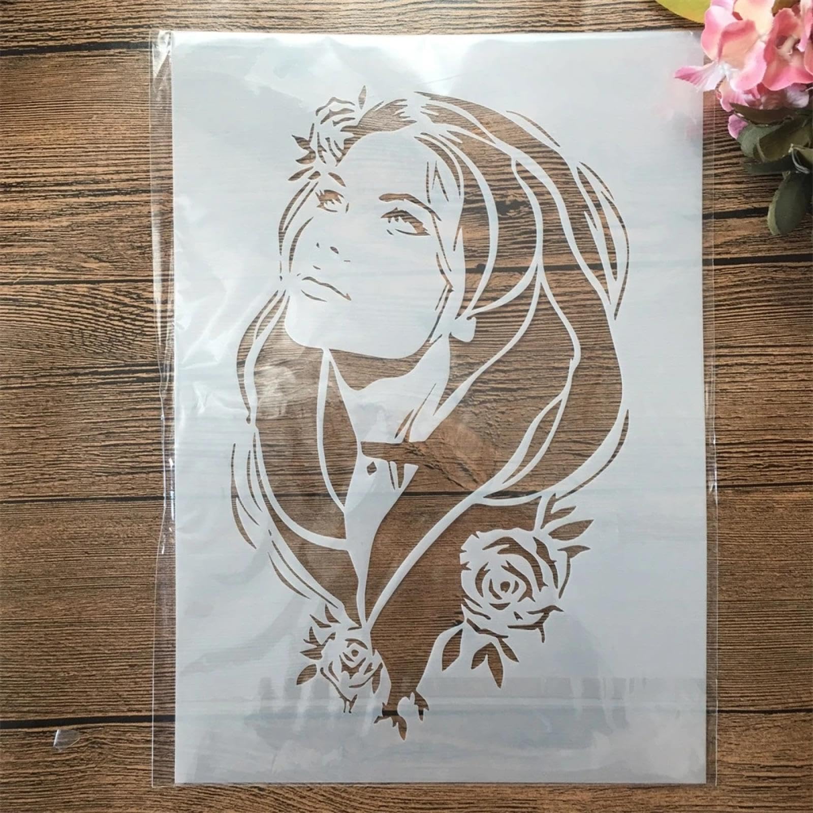 Pochoir réutilisable A4 pour peinture sur bois et tissu style A