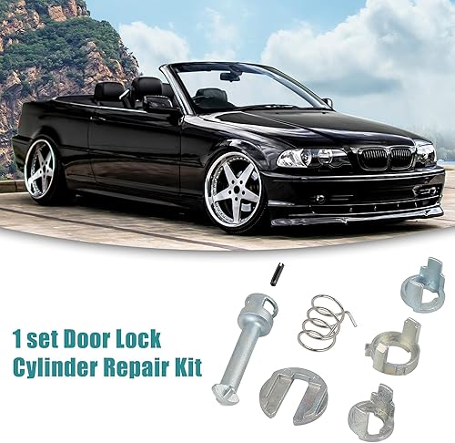 Miniatura 2 de ACROPIX Kit de reparación de cilindro de cerradura de puerta de repuesto para BMW 325i 1 juego tono plateado