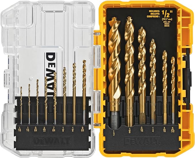 DEWALT DW1354 14-Piece Titanium Nitride Coated Drill Bit Set