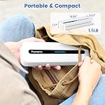 Imprimante Portable Sans Fil Phomemo, Imprimante Thermique Bluetooth M832 sans Encre, Imprimantes Mobiles pour Téléphone Ordinateur Portable, Supporte Papier Thermique 8,5"x11"/A4/4,33"/3,15"/2,08", avec Étui de Transport & Kit de 4 Rouleaux de Papier
