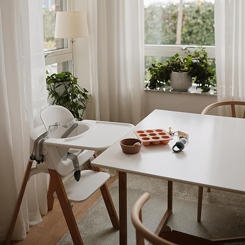 Miniatura 7 de mushie Bandeja de silicona para congelador de alimentos para bebés con tapa, 9 tazas x 1.5 onzas, contenedor de almacenamiento sin BPA (rubor)