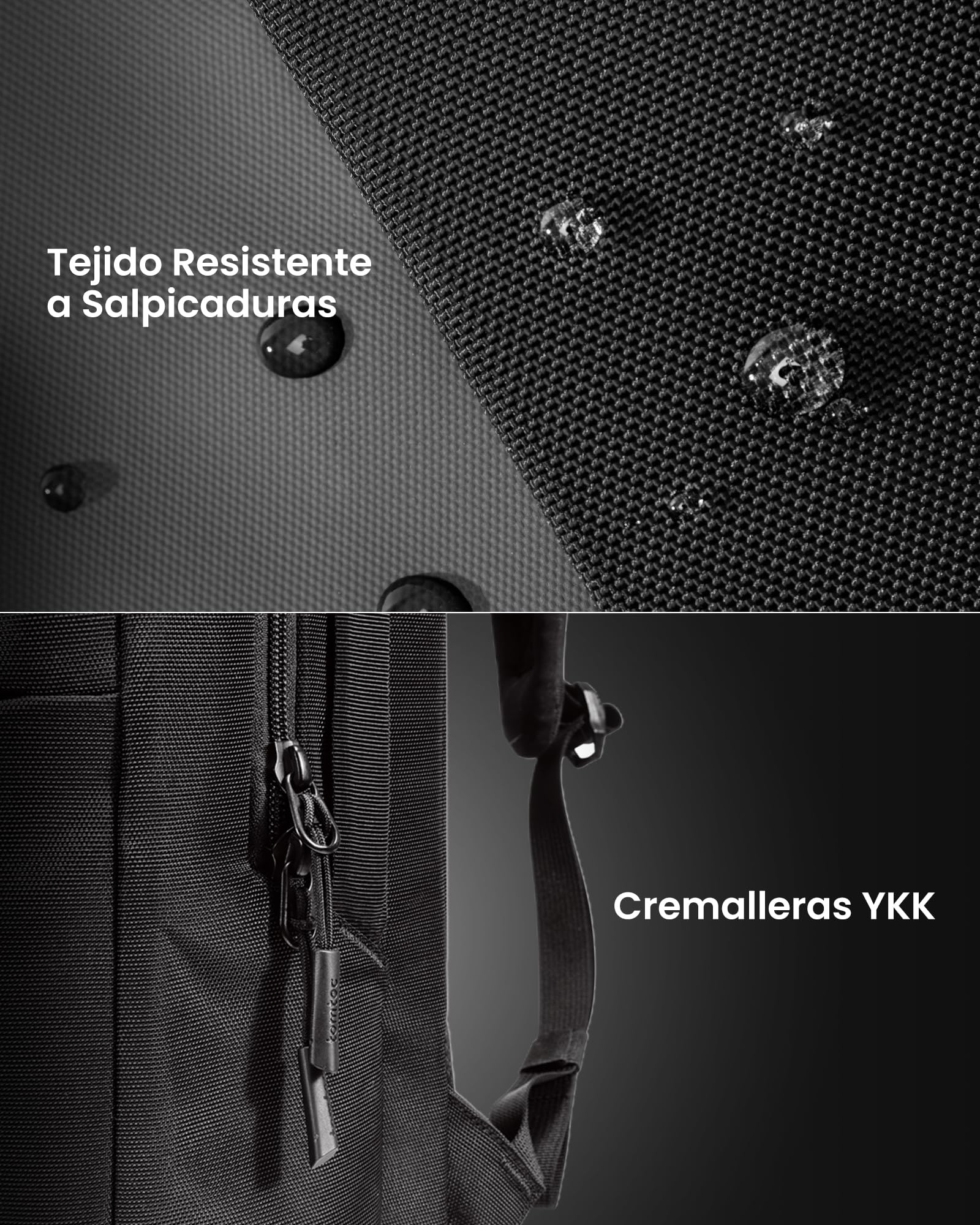 tomtoc Mochila Compacta para Portátil de 15,6-17,3 Pulgadas, Mochila de Uso Diario de 24L, Mochila Profesional, Bolsa de Trabajo con Pasacables para Negocios, Viajes al Trabajo