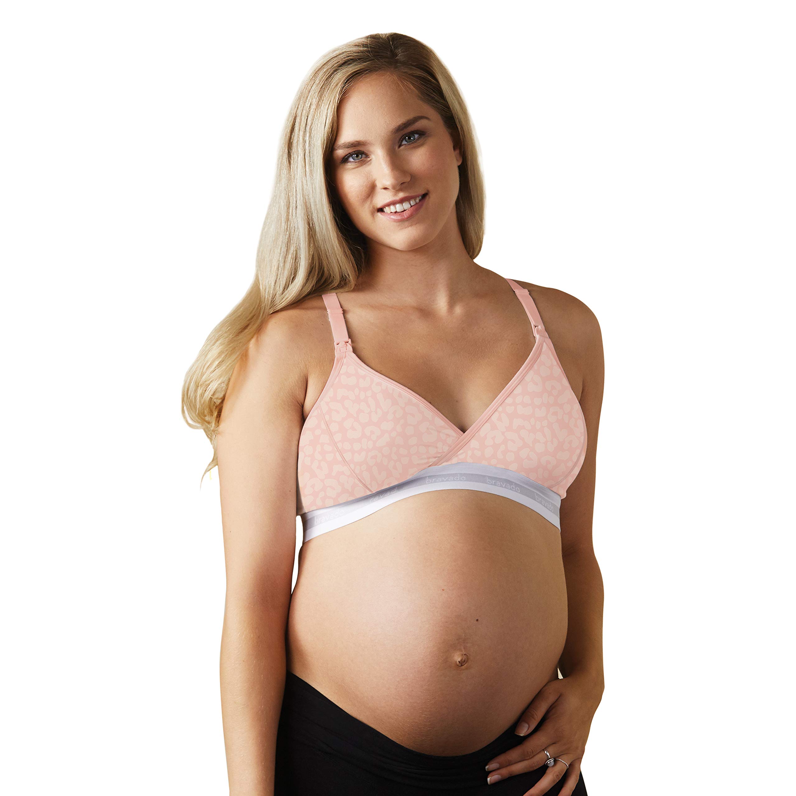Bravado! Designs Women's Original Maternity & Nursing Sleep Bra, Cotton-Modal, Pink L