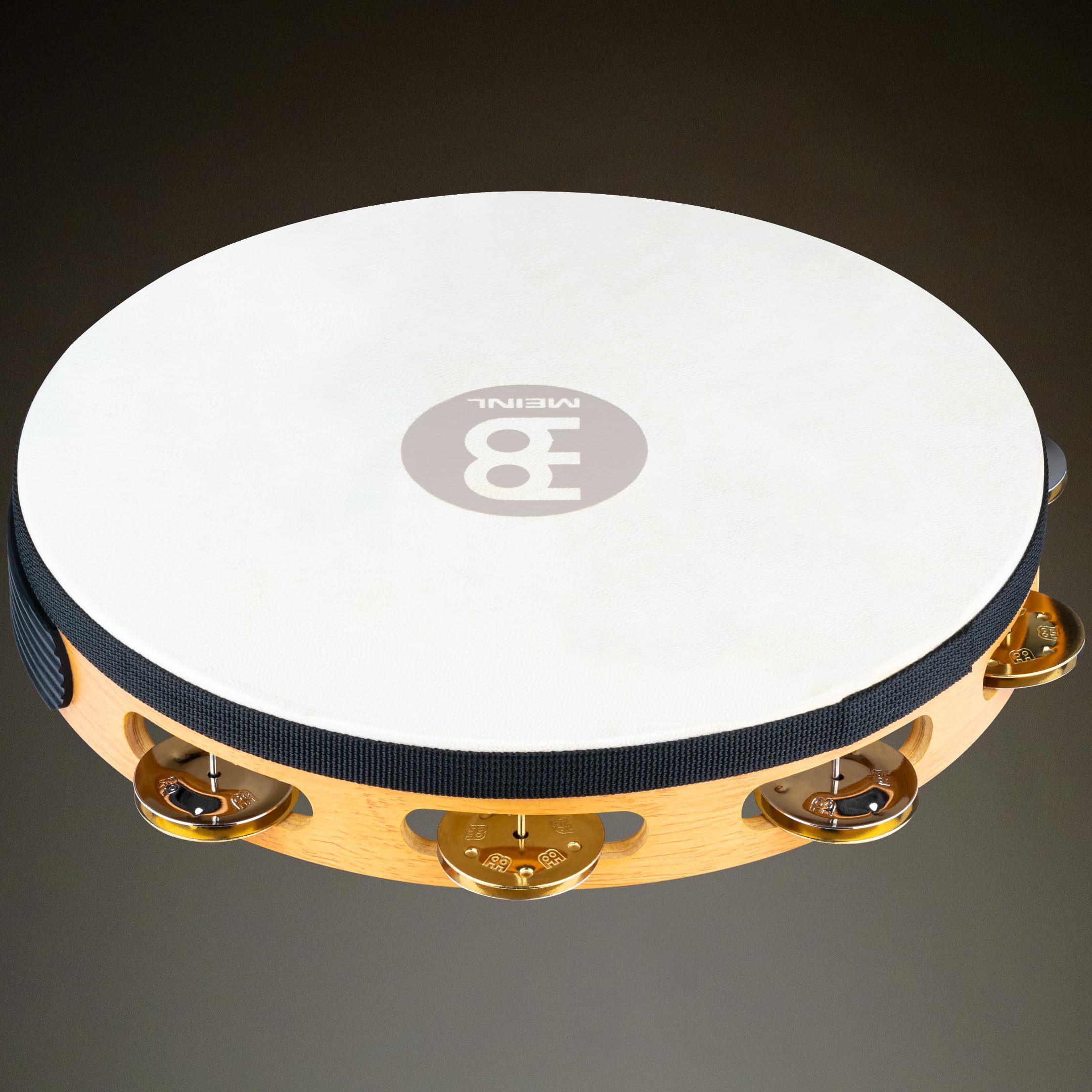 Meinl Percussion TAH1M-SNT - Pandereta de madera, piel de cabra, Dual-Alloy