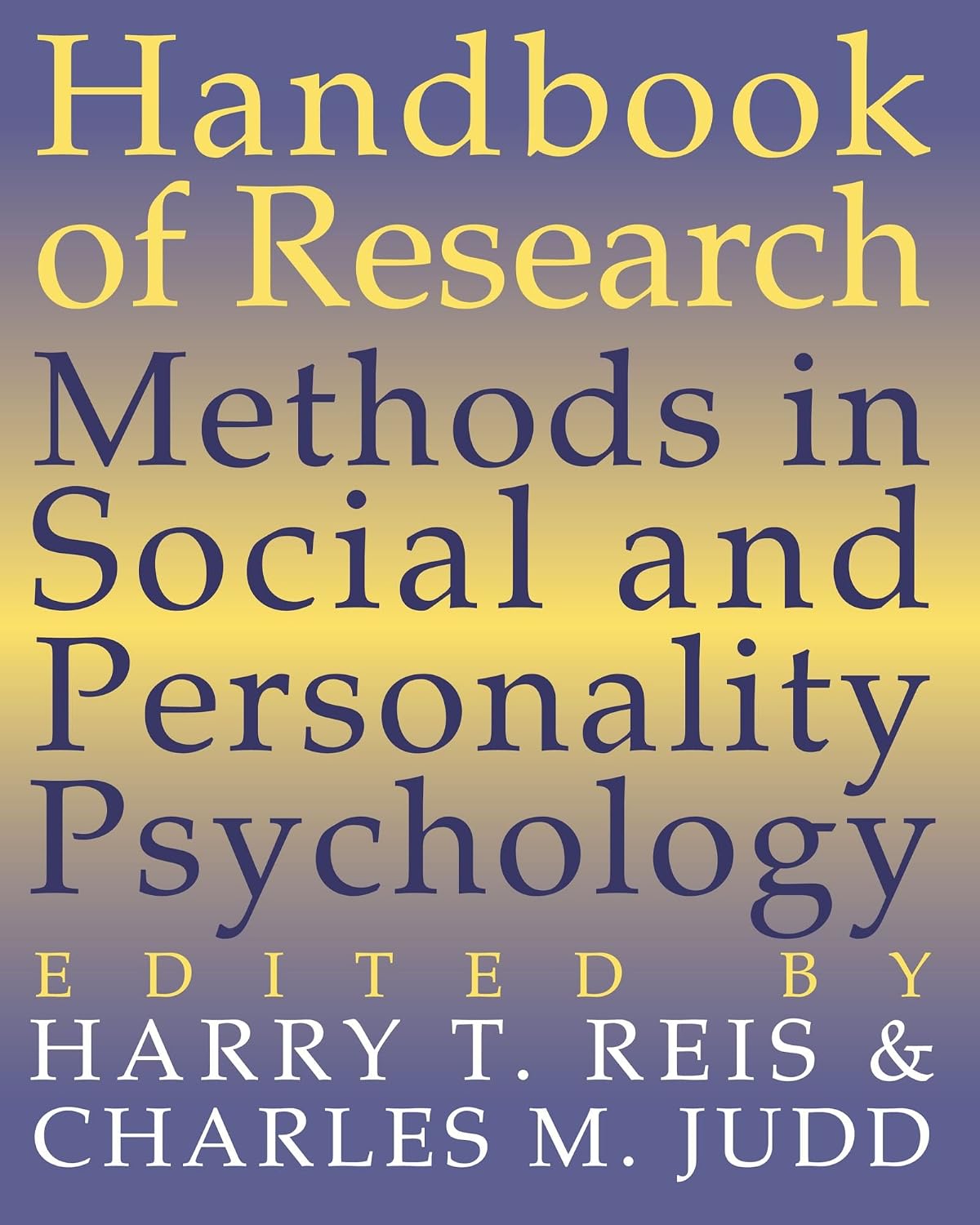 Amazon.com: Handbook of Research Methods in Social and Personality ...
