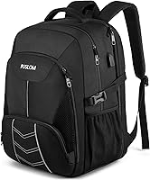 Vista 1 de Mochila extra grande para hombres 55L, 18.4 pulgadas, mochila de viaje para portátil con puerto de carga USB, mochila de computadora de gran