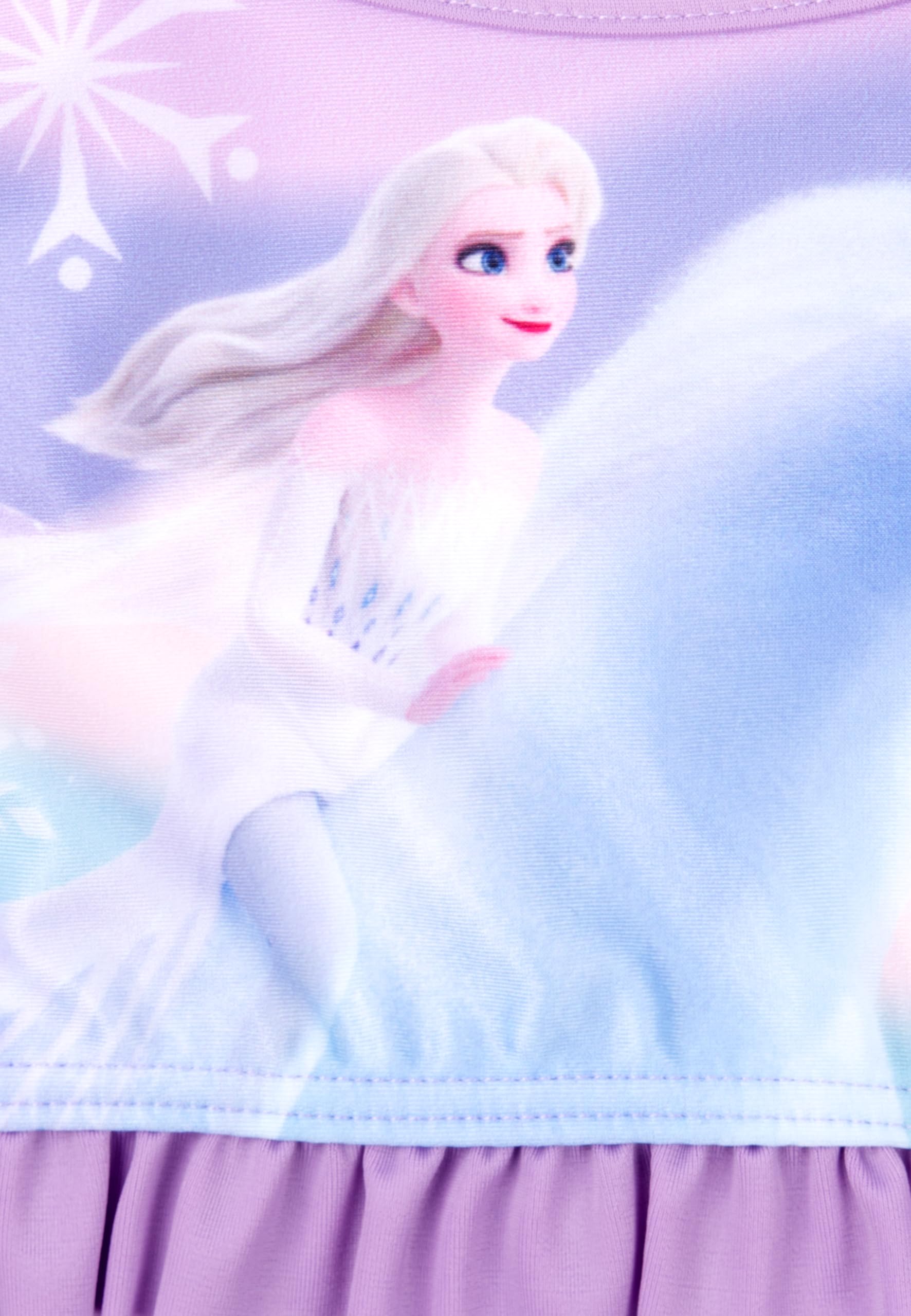 Disney Królowa Lodu Bikini z falbankami dla dziewczynek - Elsa Kraina Lodu Dwuczęściowy strój kąpielowy dla dzieci fioletowy