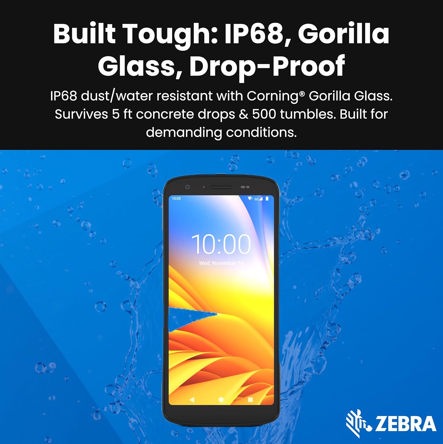 Zebra TC22 Mobile Barcode Scanner | 6" Touch Screen | WiFi 6, Bluetooth, NFC, USB-C | Android Handheld | Integrated 1D/2D/QR Barcode Scanner (Renewed)