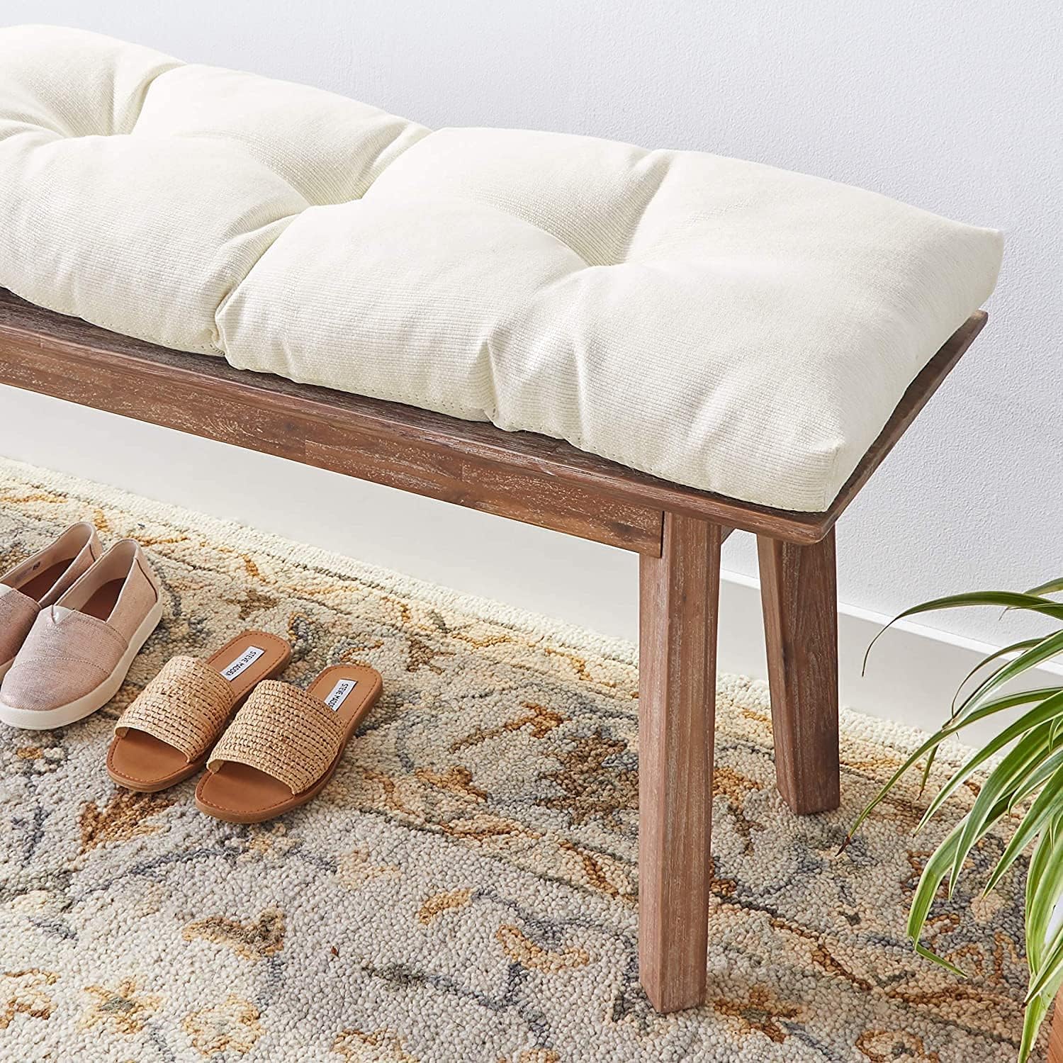 15 WEST 99320 Foldable Lounge Floor Pillow Cushion- Bench Cushion/Floor Cushion/Floor Pillow - White 3