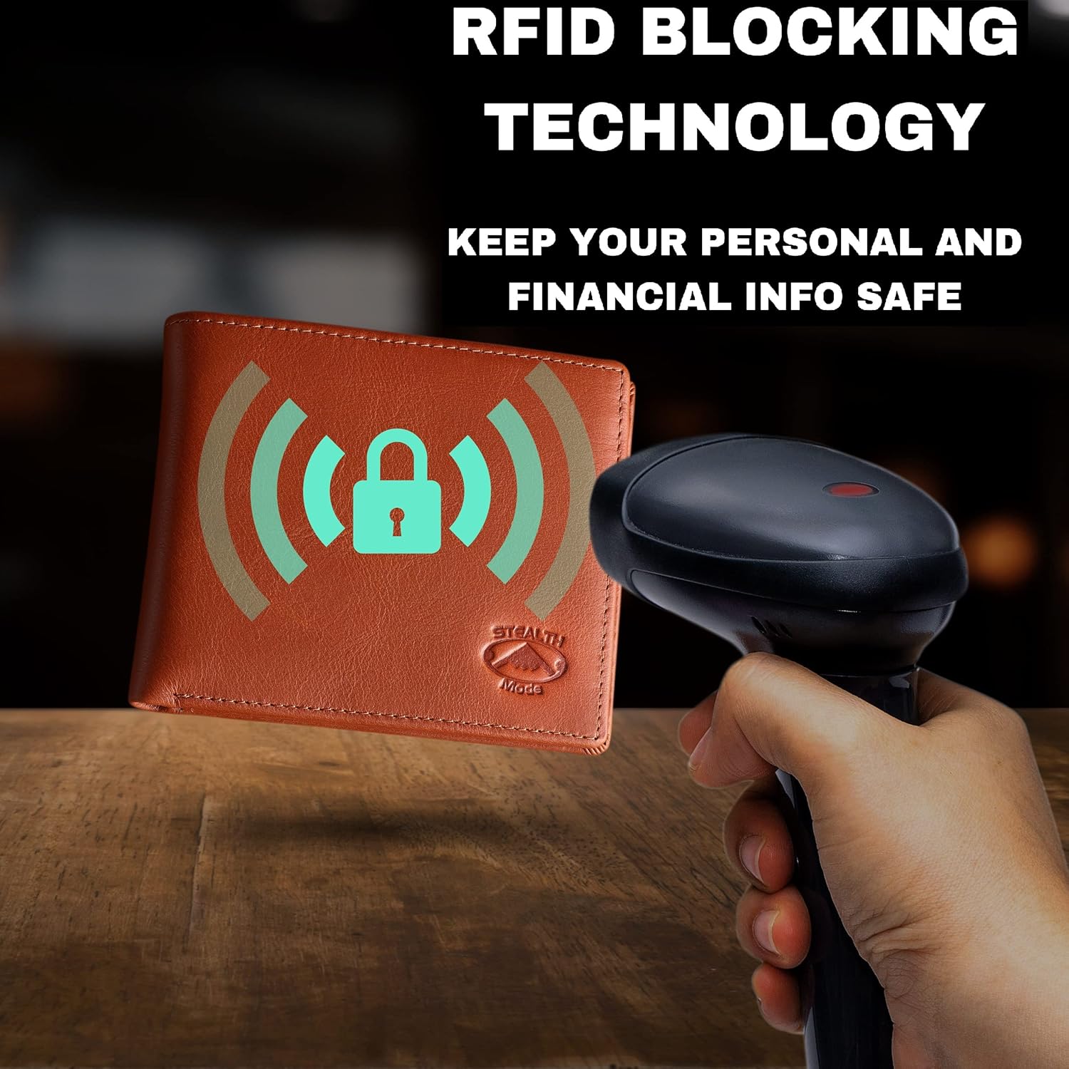 Stealth Mode Leather Bifold Wallet for Men With ID Window and RFID Blocking - Image 4