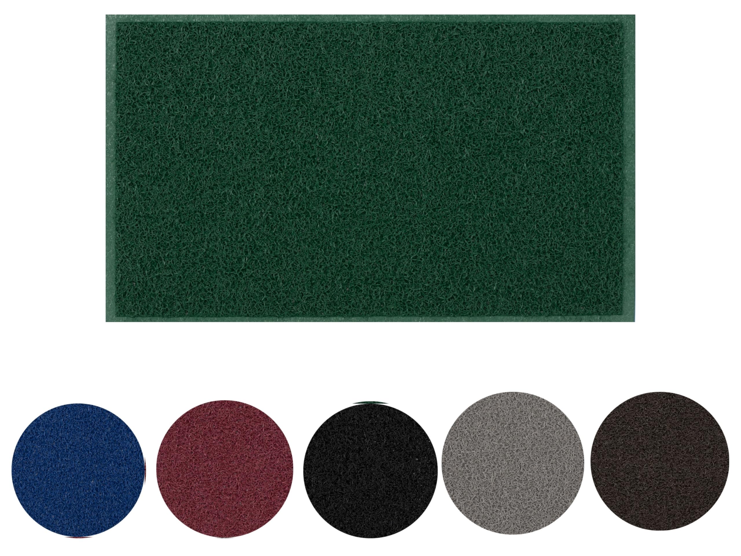 Paillasson Terry vert 40x67 cm tapis d'entrée absorbant et antidérapant