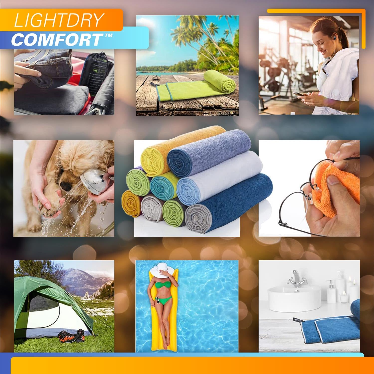 Original microfiber backpack sports towel for women and men travel towel extremely quick-drying sports beach and bath towel absorbent - Image 4