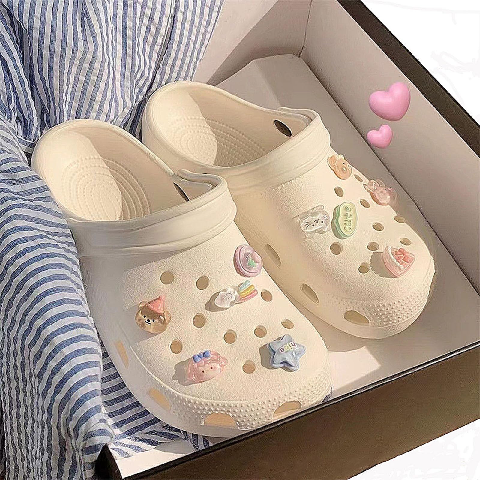 10 sztuk uroczych przypinek z kreskówek, przypinki do butów, naklejki Crocs, Charms z kreskówki, 10 sztuk, 1, Glina polimerowa, Agat