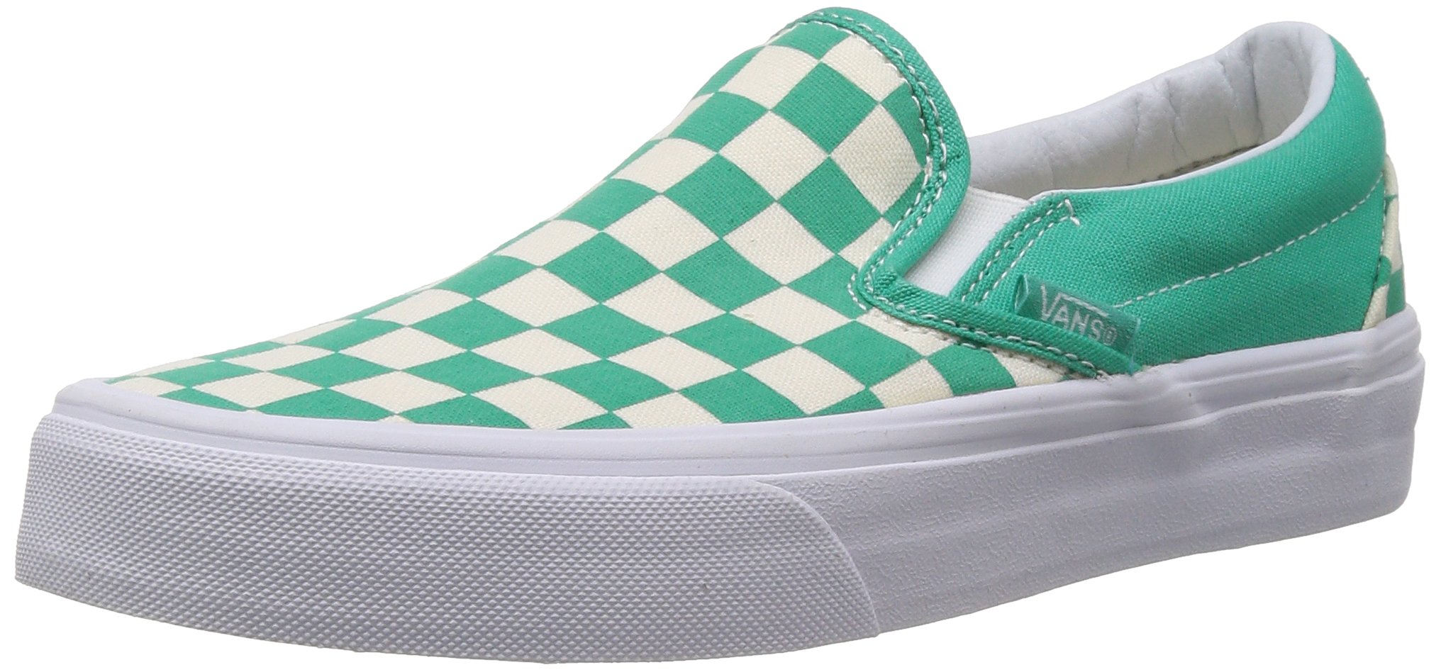 Vans Classic Slip On Checkerboard Aqua Green White Shoe Xg8deu