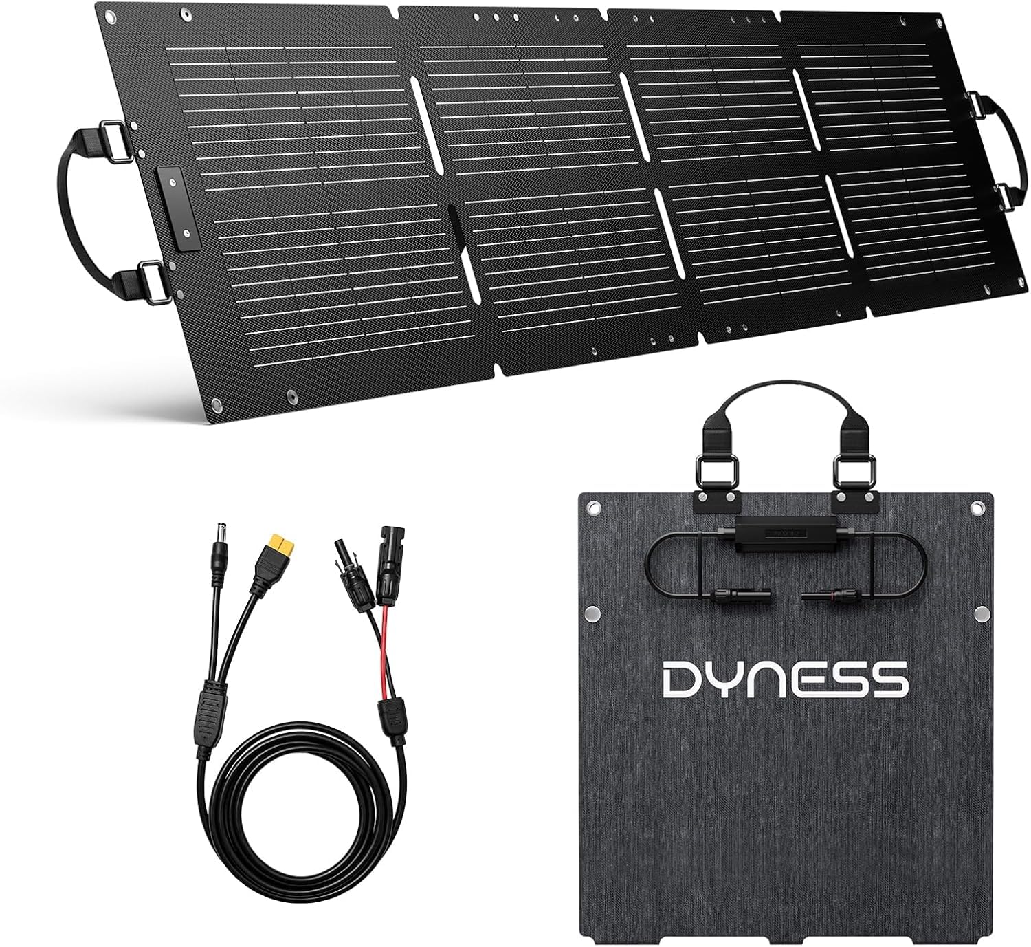 Dyness 100W Faltbares Solarpanel für Powerstation mit Monokristalline Solarzelle, 23% Wirkungsgrad, IP68 Wasserdicht, MC4/ /XT60/DC-Ausgängen, Tragbares Solarmodul für Wohnmobil Camping Solaranlage