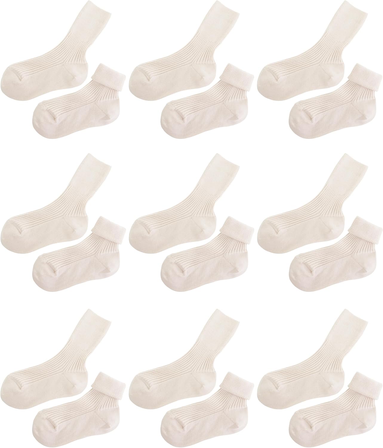 tittimitti Kids & Toddlers Socks, Boys & Girls | Made in Italy | UNDYED/UNBLEACHED | GOTS Cotton | 100% Cotton