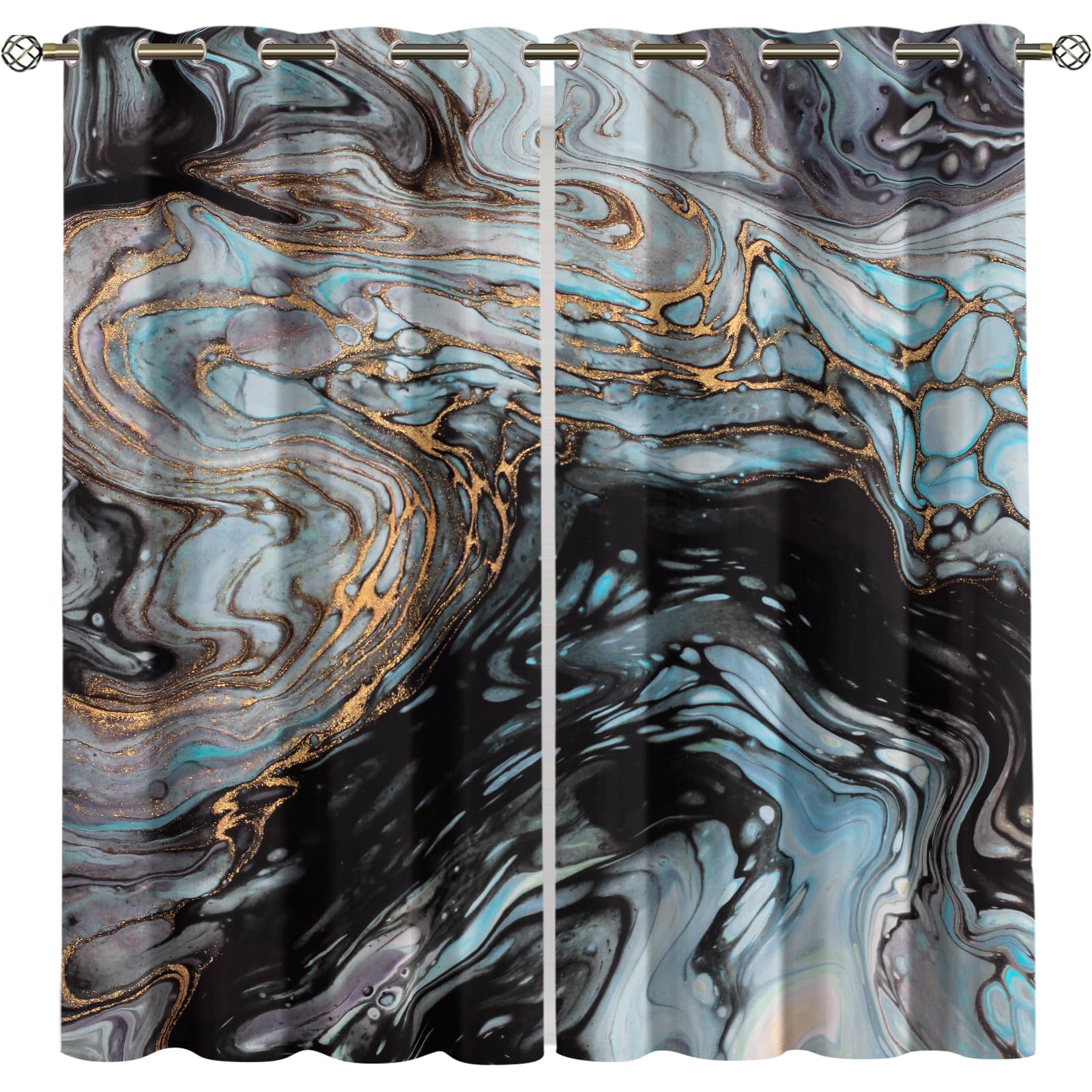 Rideaux occultants isolants thermiques marbre 200x200cm pour salon