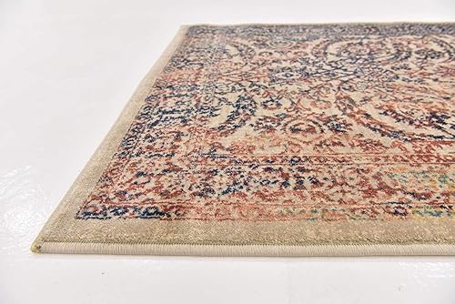 Miniatura 8 de Unique Loom Oslo Collection - Alfombra de corredor beige tradicional botánica envejecida sobre teñida (3 pies x 13 pies)