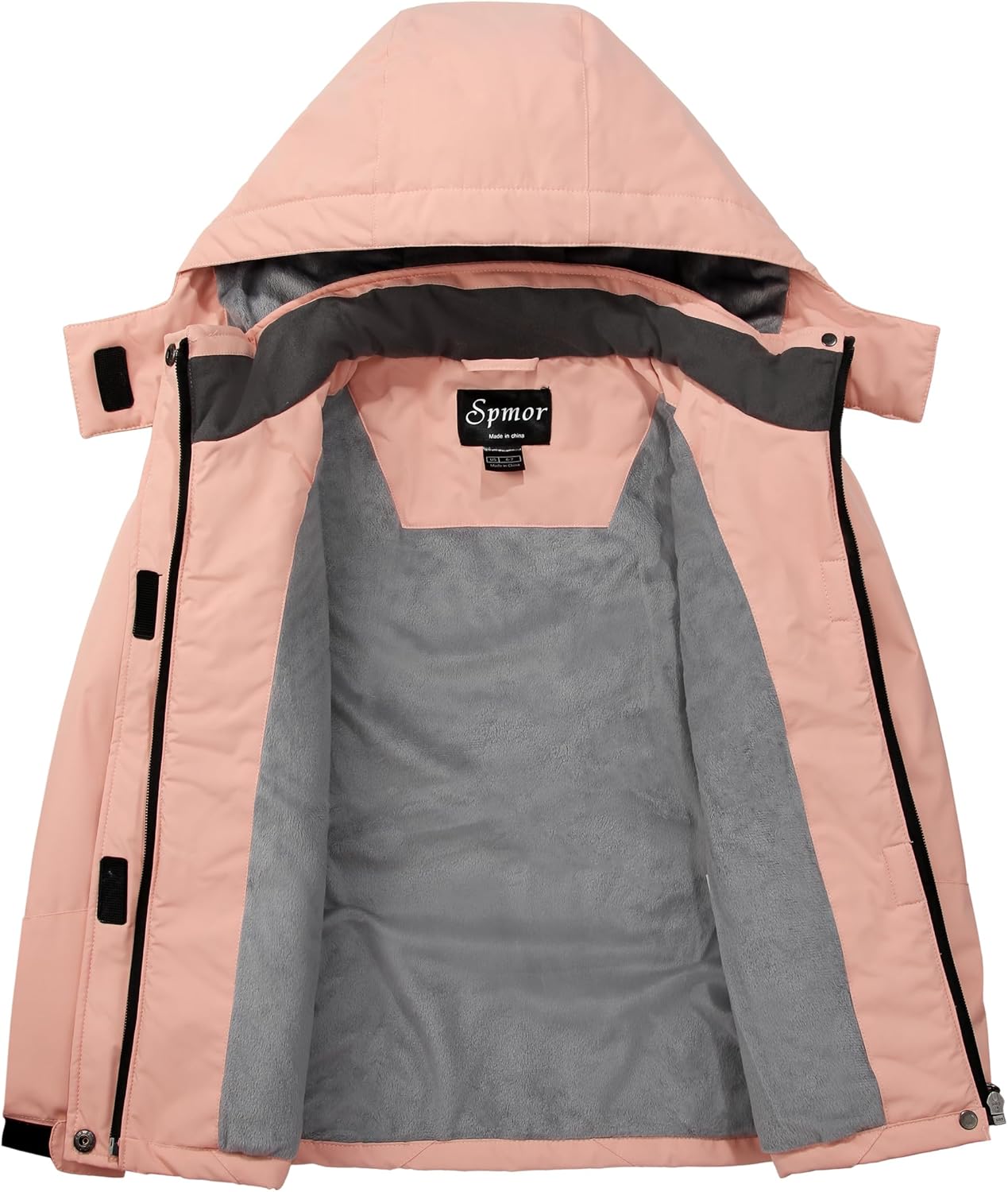 Spmor Girls' Waterproof Ski Jacket Warm Coat Windproof Winter Snowboarding Jacket - Image 2