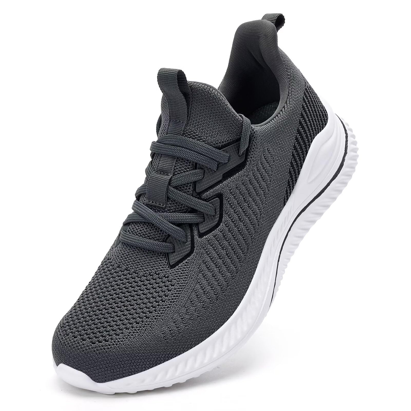 Tlone Mens Walking Sneakers Wide Width - Tennis Running Shoes Breathable Workout Athletic Gym Slip-on Shoes Comfortable Lightweight Indoor Outdoor Casual Wide Fit Sneakers