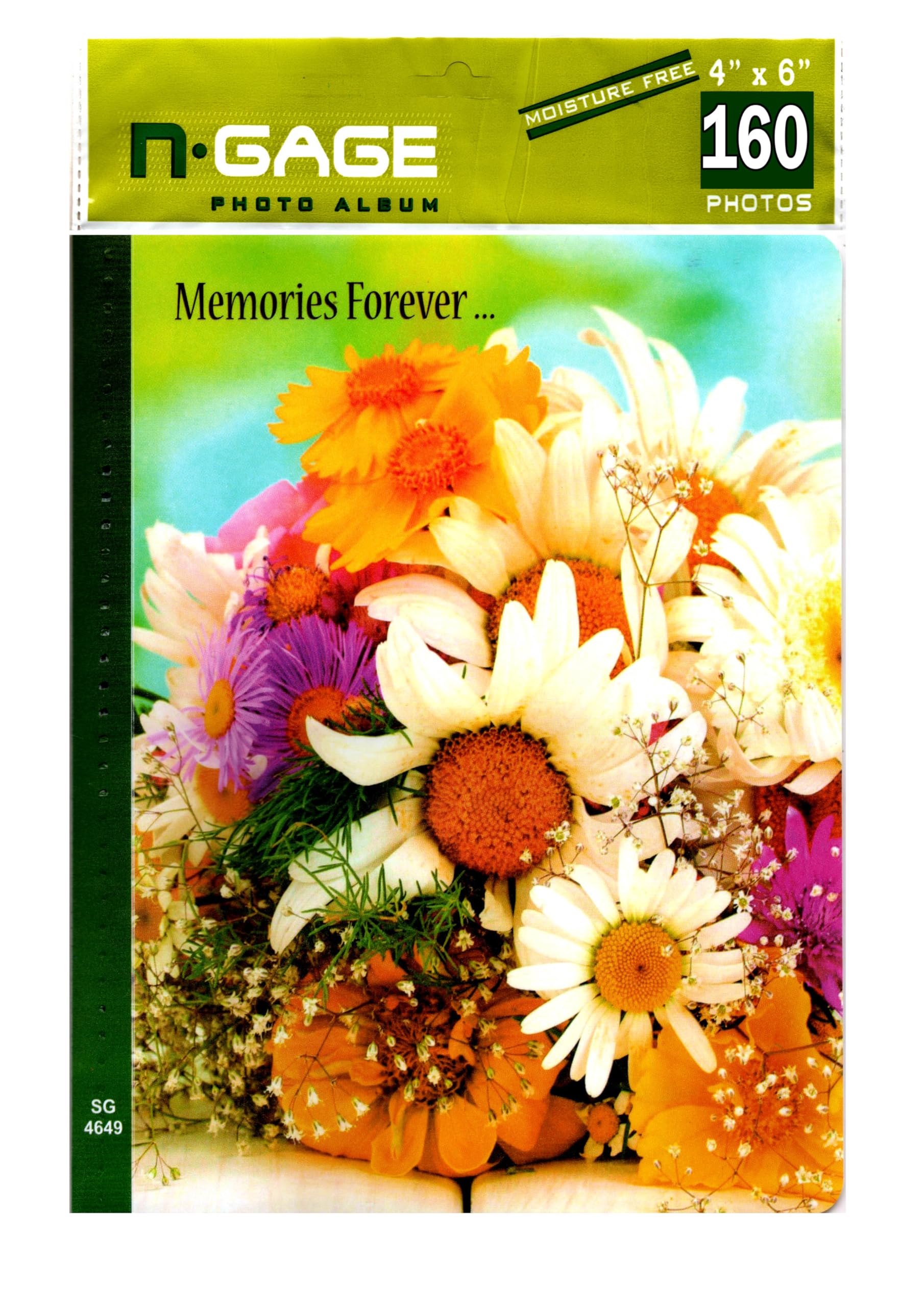 ANALOK NGAGE Photo Album, 4x6 Inch, 160 Photos Capacity, Moisture Free Storage, Floral Design Collection with Multiple Cover Options