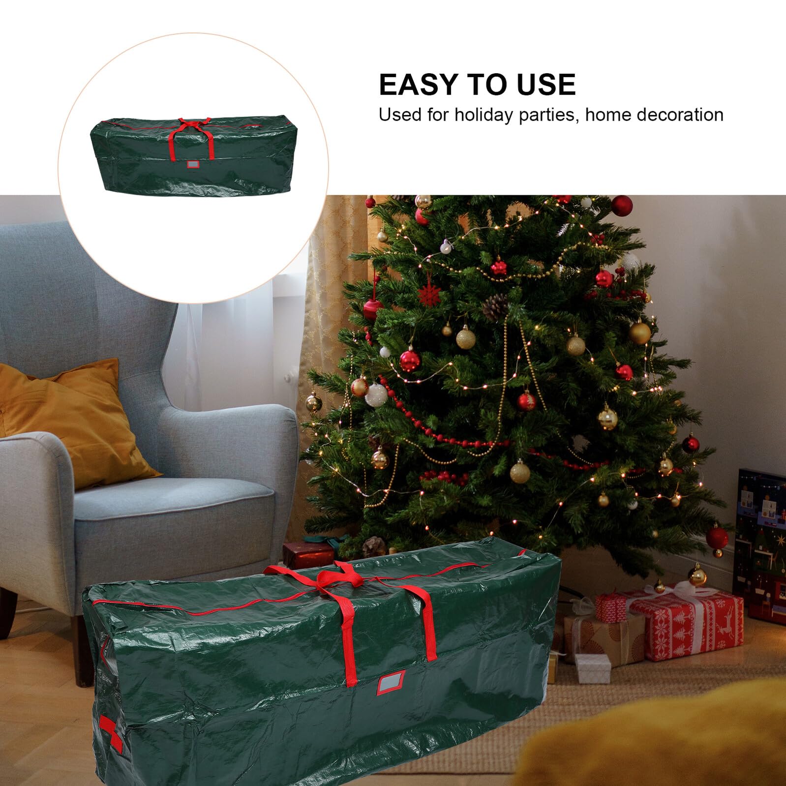 GLEAVI Aufbewahrungstasche für Weihnachtsbaum Weihnachtsbaumbeutel aus Hochwertigem Material Zusammenklappbar und Platzsparend für Transport und Aufbewahrung