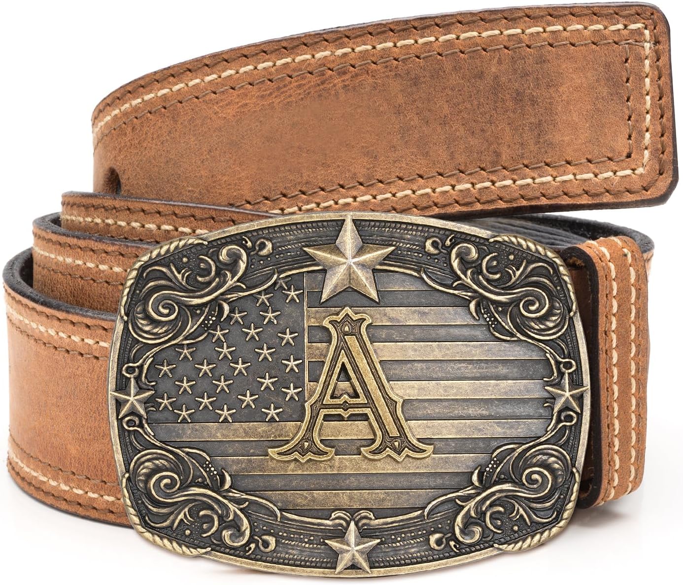 Western Belt Buckle Men Initial Letter ABCDJRM to Z Rodeo Cowboy Belt Buckles for Women - Image 4