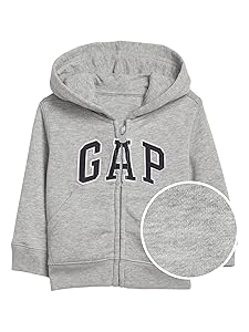GAP Baby Boys' Playtime Favorites Logo Full Zip Hoodie Hooded Sweatshirt