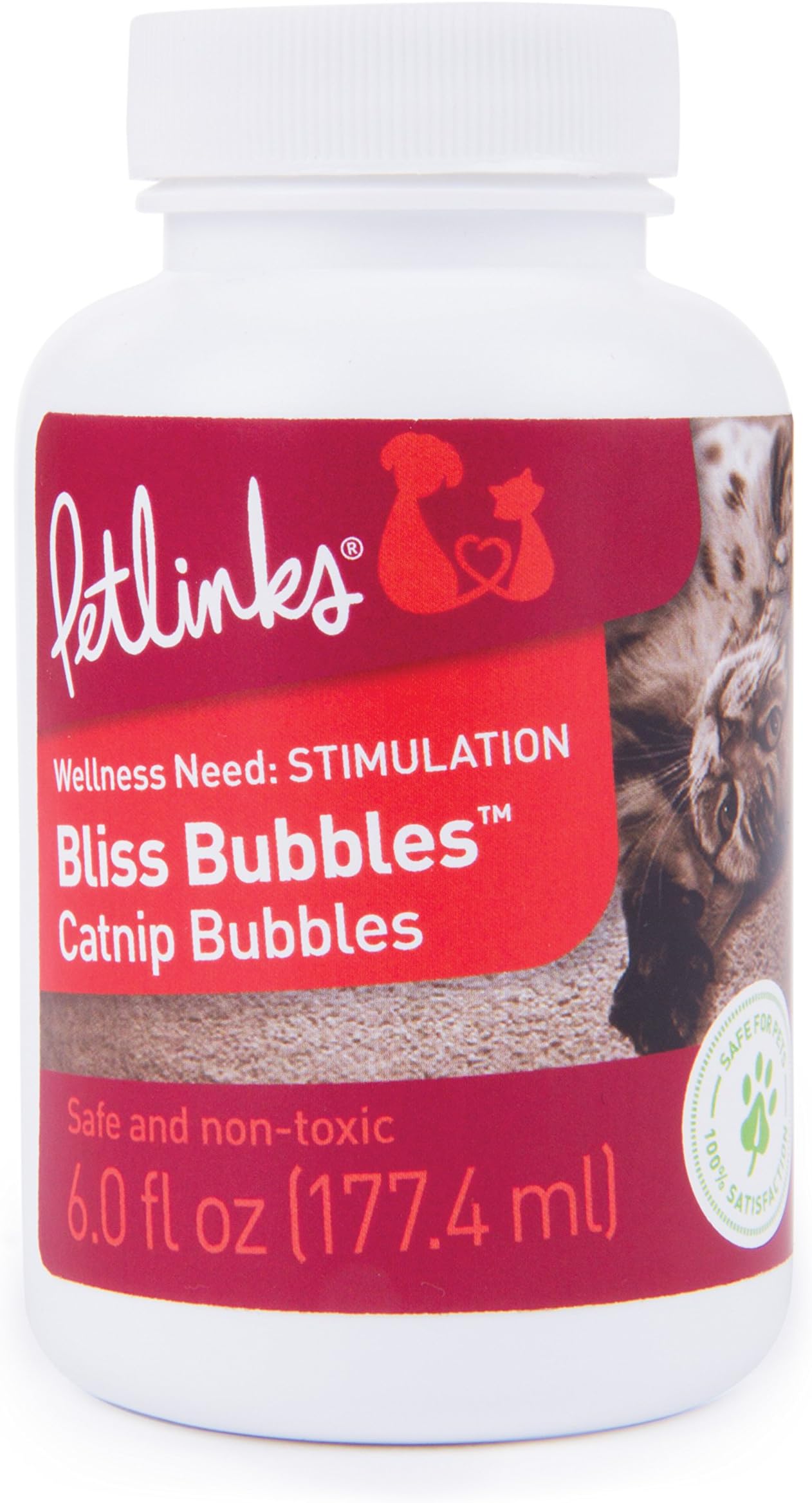 Petlinks Bliss Bubbles, Catnip Bubbles with wand for Cat Excitement