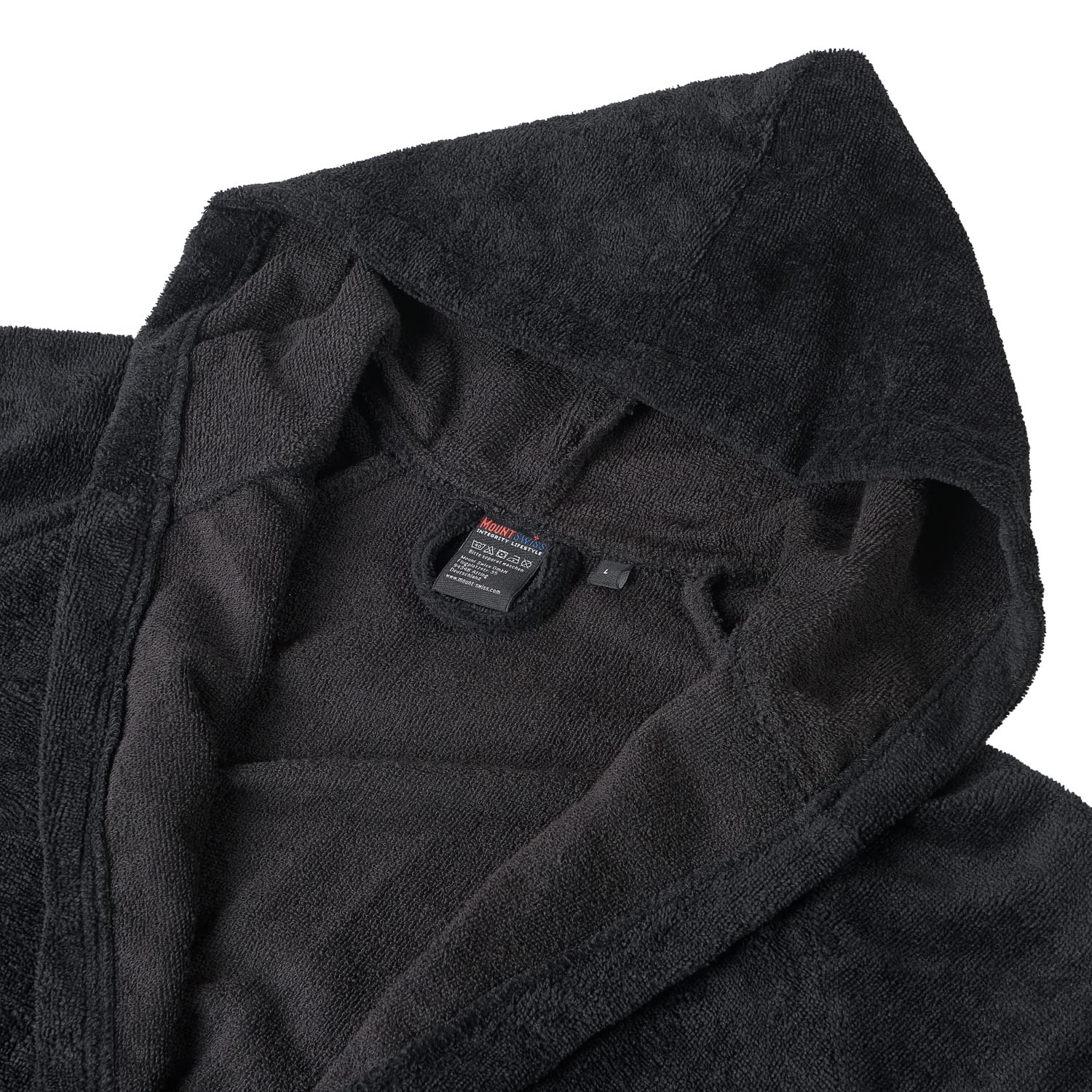 Mount Swiss Unisex AARAU szlafrok kąpielowy z kapturem I męski damski z puszystej bawełny I kimono w różnych kolorach i rozmiarach S - 5XL I szlafrok kąpielowy Öko-Tex Standard 100