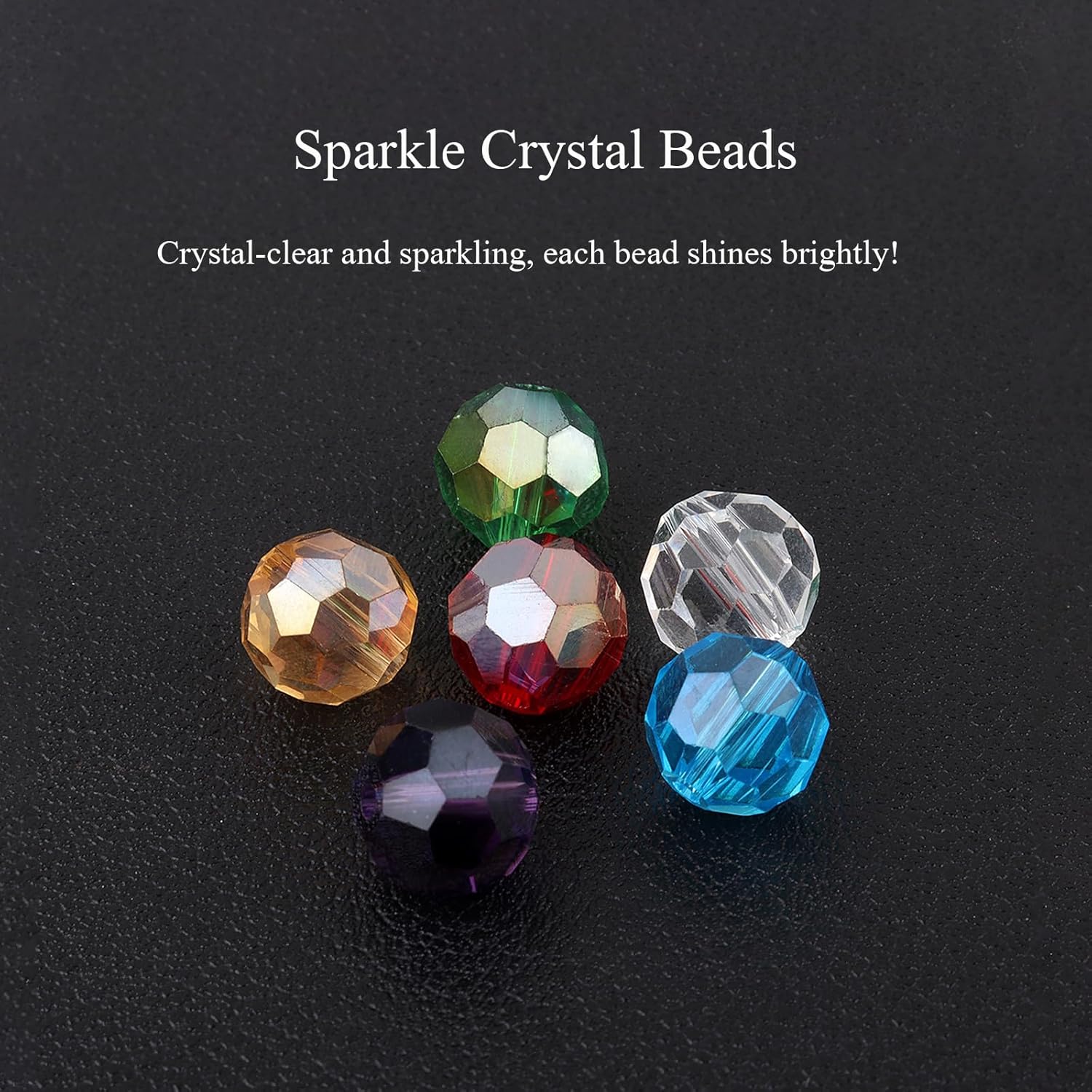 10mm Crystal Beads for Jewelry Making - 32 Faceted Iridescent Beads for Bracelets(65-72pcs, Crystal Paradise) - Image 4