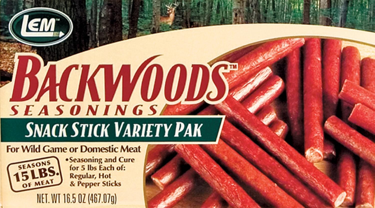 LEM Products Backwoods Three Flavor Snack Stick Variety Pack Freeze Dried Food