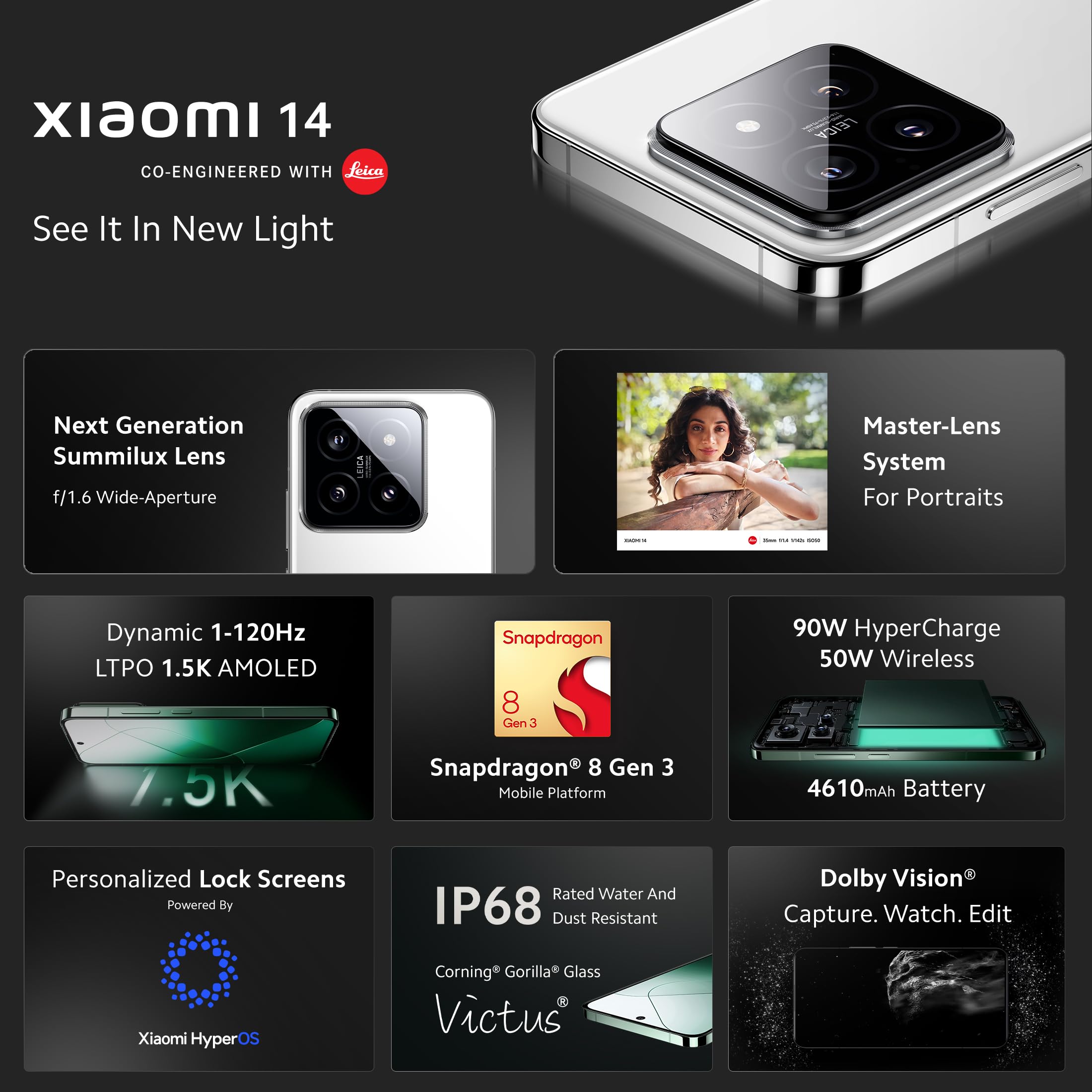 XIAOMI 14 Smartphone, 12GB RAM, 512GB Storage