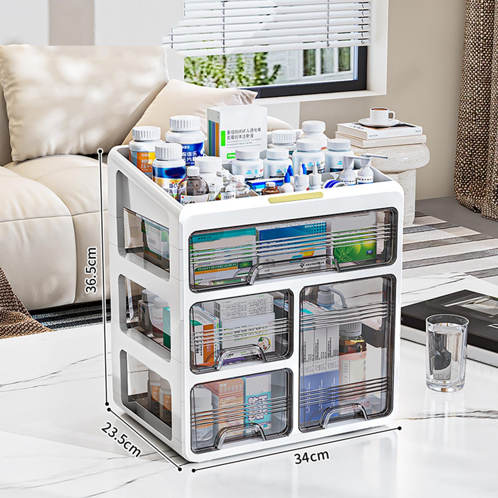 Scaffale per cosmetici in PP con scomparti multipli per un'organizzazione efficiente, adatto per uso domestico o professionale Desktop Cosmetic Storage Rack