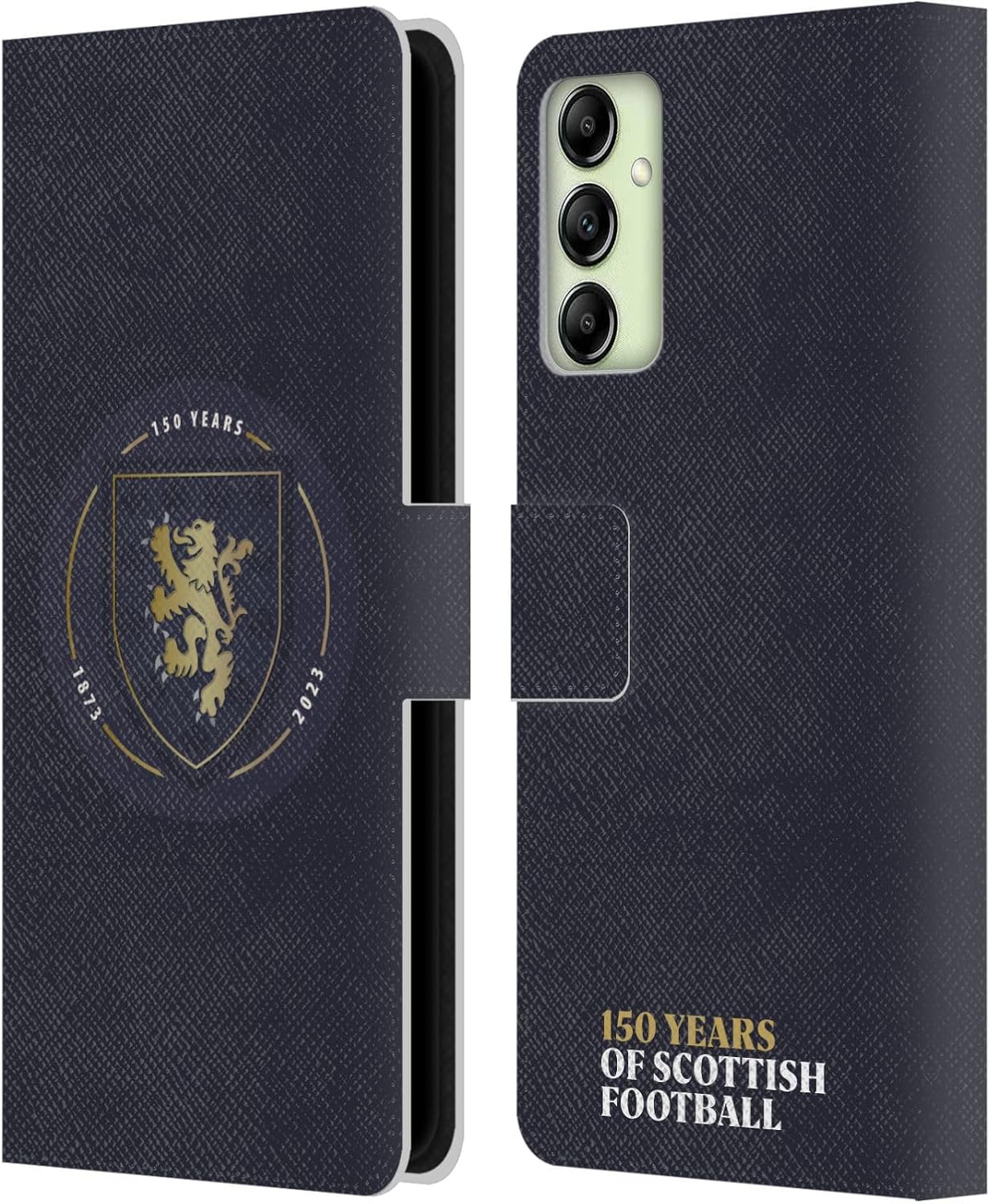 Head Case Designs Officially Licensed Scotland National Football Team Stripes 150 Years Leather Wallet Case Compatible with Samsung Galaxy A14 5G